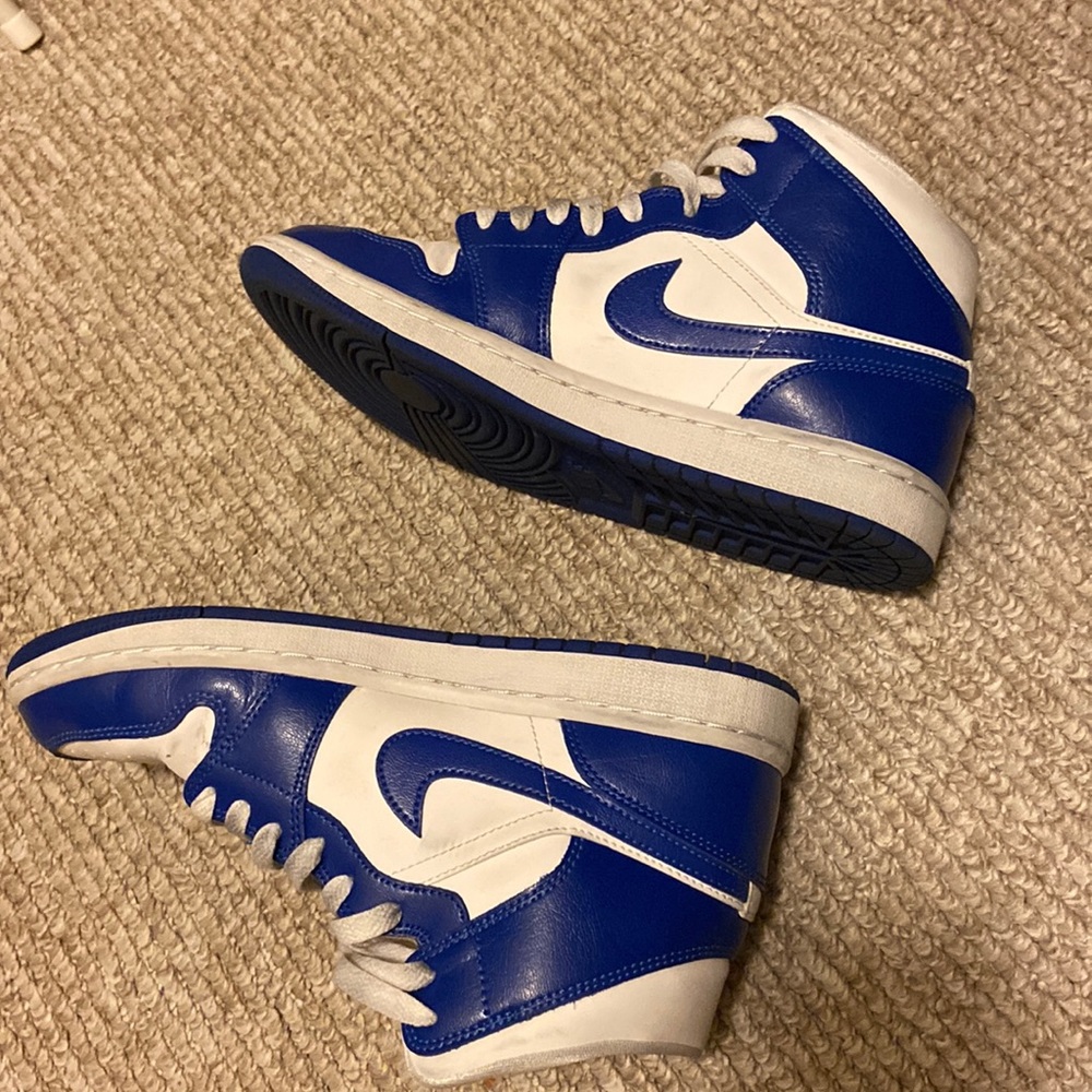 blue air jordan sneakers